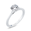 Solitaire Engagement Ring in 14K White Gold (Semi-Mount)