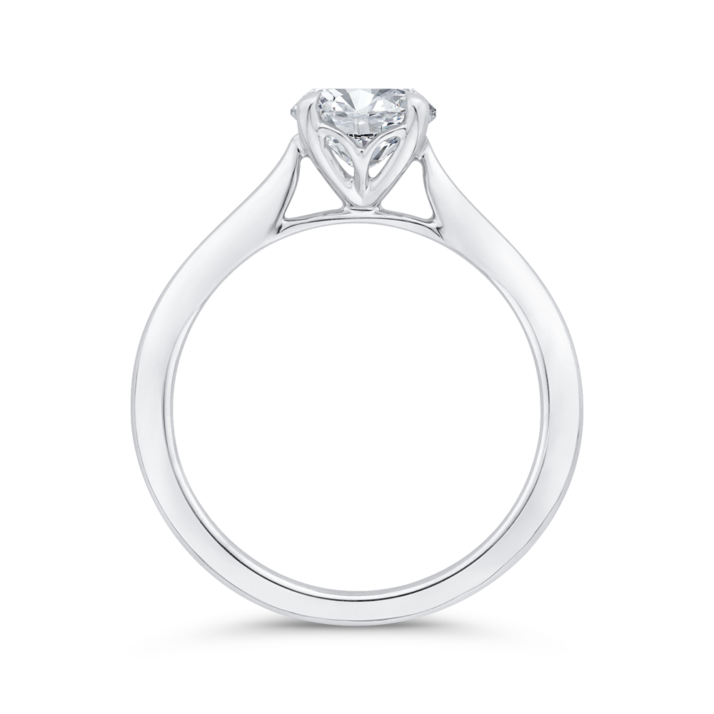 Solitaire Engagement Ring in 14K White Gold (Semi-Mount)