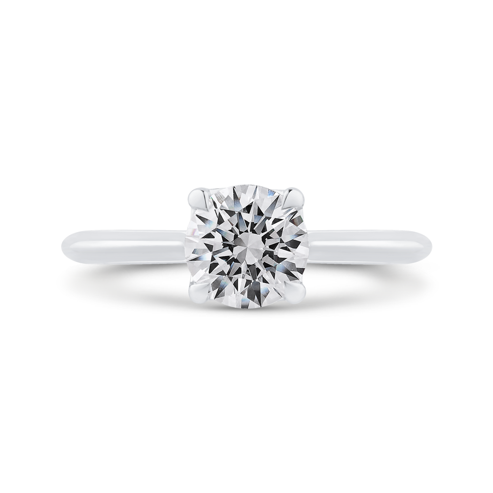 Solitaire Engagement Ring in 14K White Gold (Semi-Mount)