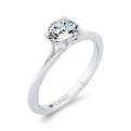 Solitaire Engagement Ring in 14K White Gold (Semi-Mount)