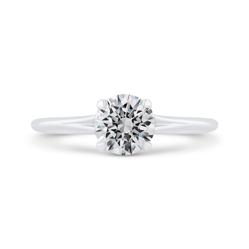 Solitaire Engagement Ring in 14K White Gold (Semi-Mount)