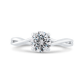 Solitaire Engagement Ring in 14K White Gold (Semi-Mount)