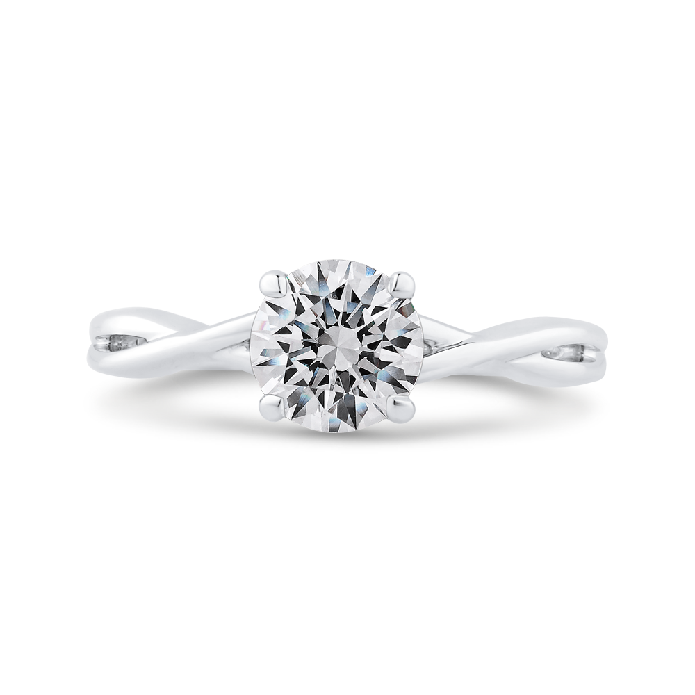 Solitaire Engagement Ring in 14K White Gold (Semi-Mount)