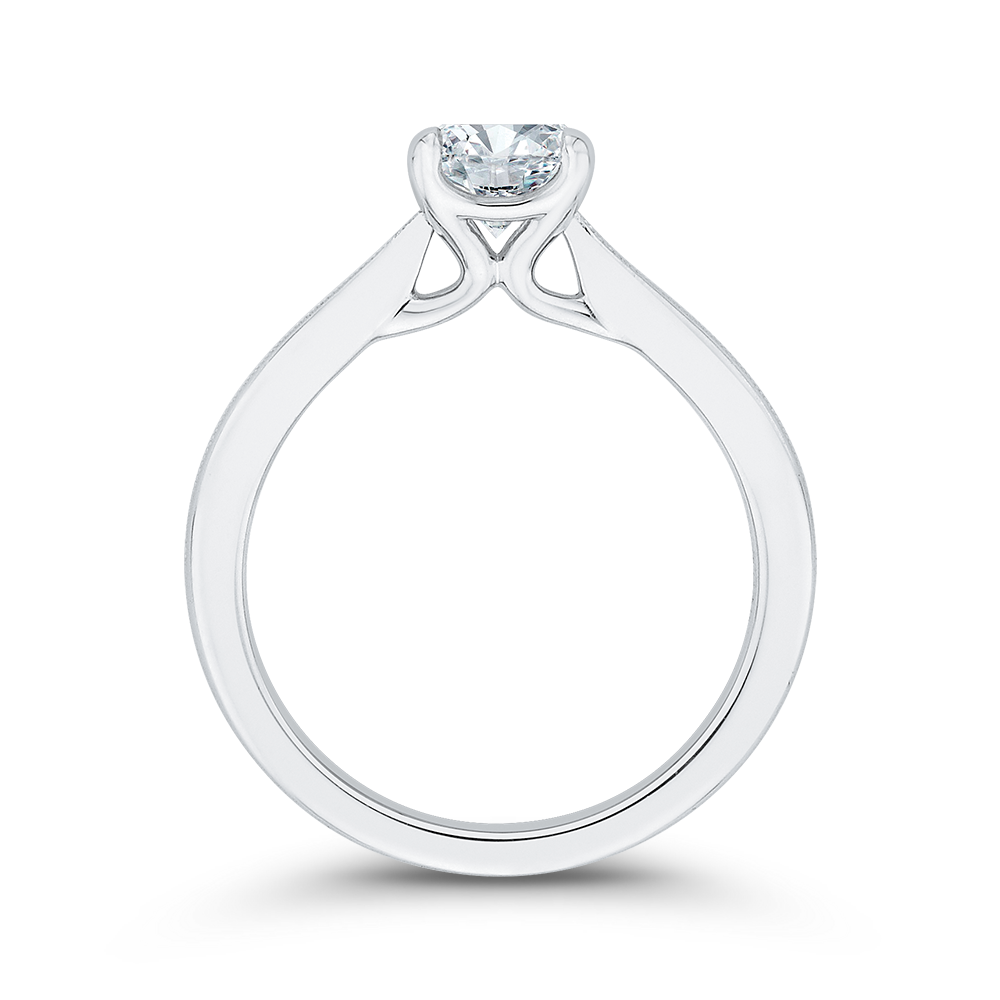 Solitaire Engagement Ring in 14K White Gold (Semi-Mount)