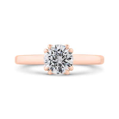 Solitaire Engagement Ring in 14K Rose Gold (Semi-Mount)