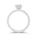 Solitaire Engagement Ring in 14K White Gold (Semi-Mount)