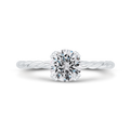 Solitaire Engagement Ring in 14K White Gold (Semi-Mount)