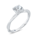 Solitaire Engagement Ring in 14K White Gold (Semi-Mount)