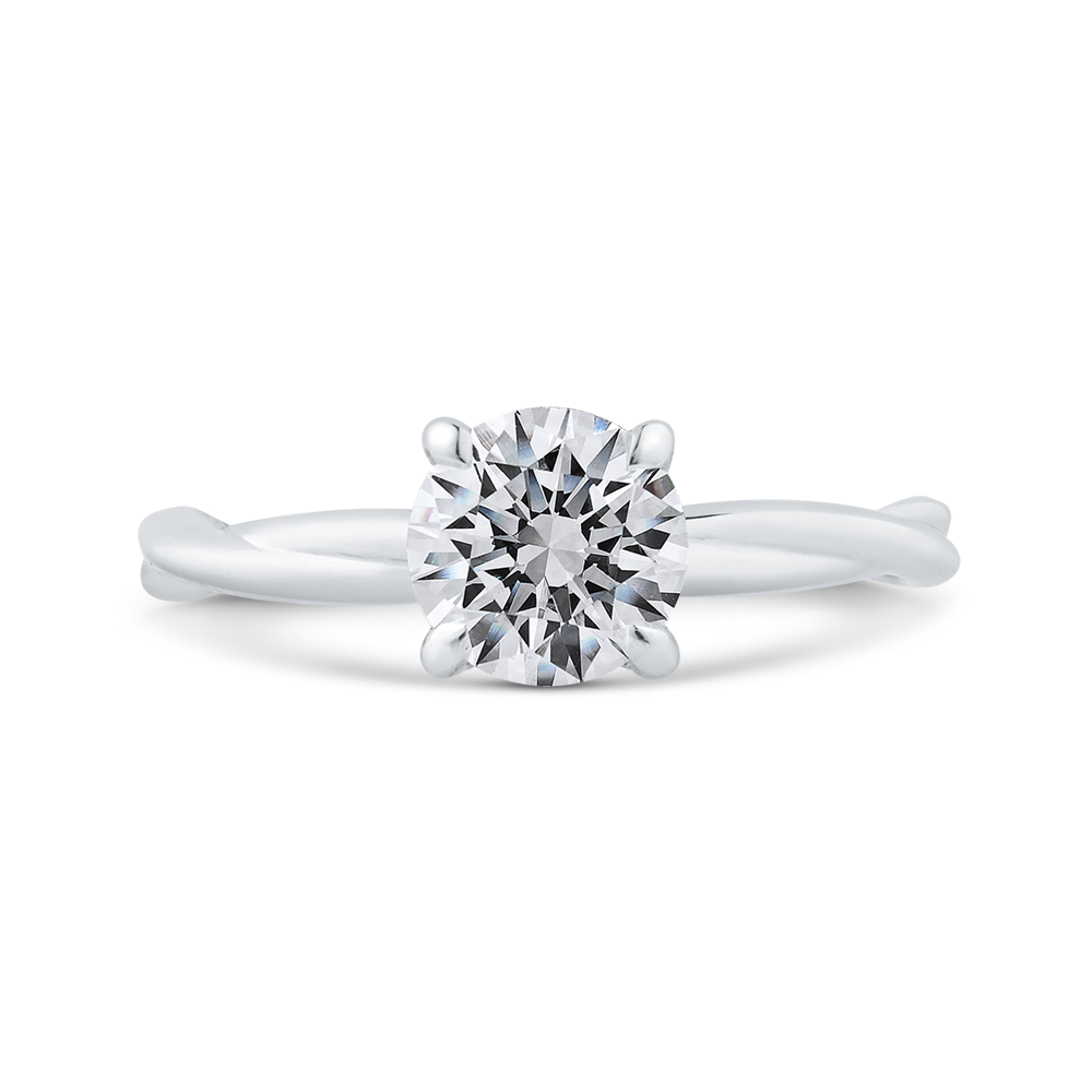 Solitaire Engagement Ring in 14K White Gold (Semi-Mount)