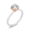 Diamond Engagement Ring in 14K Two Tone Gold (Semi-Mount)