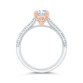 Diamond Engagement Ring in 14K Two Tone Gold (Semi-Mount)