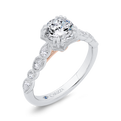 Diamond Engagement Ring in 14K Two Tone Gold (Semi-Mount)