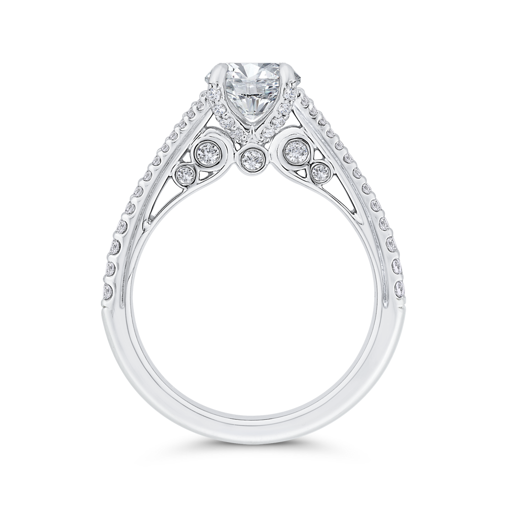 Split Shank Diamond Split Shank Engagement Ring in 14K White Gold (Semi-Mount)