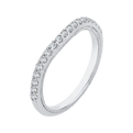 Round Diamond Wedding Band in 14K White Gold