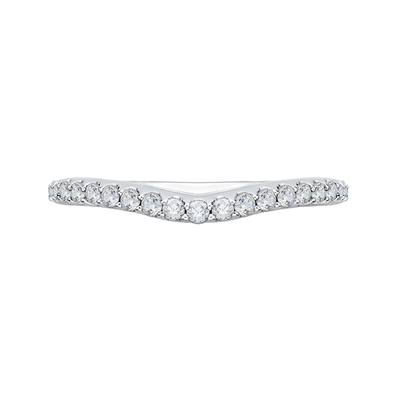 Round Diamond Wedding Band in 14K White Gold