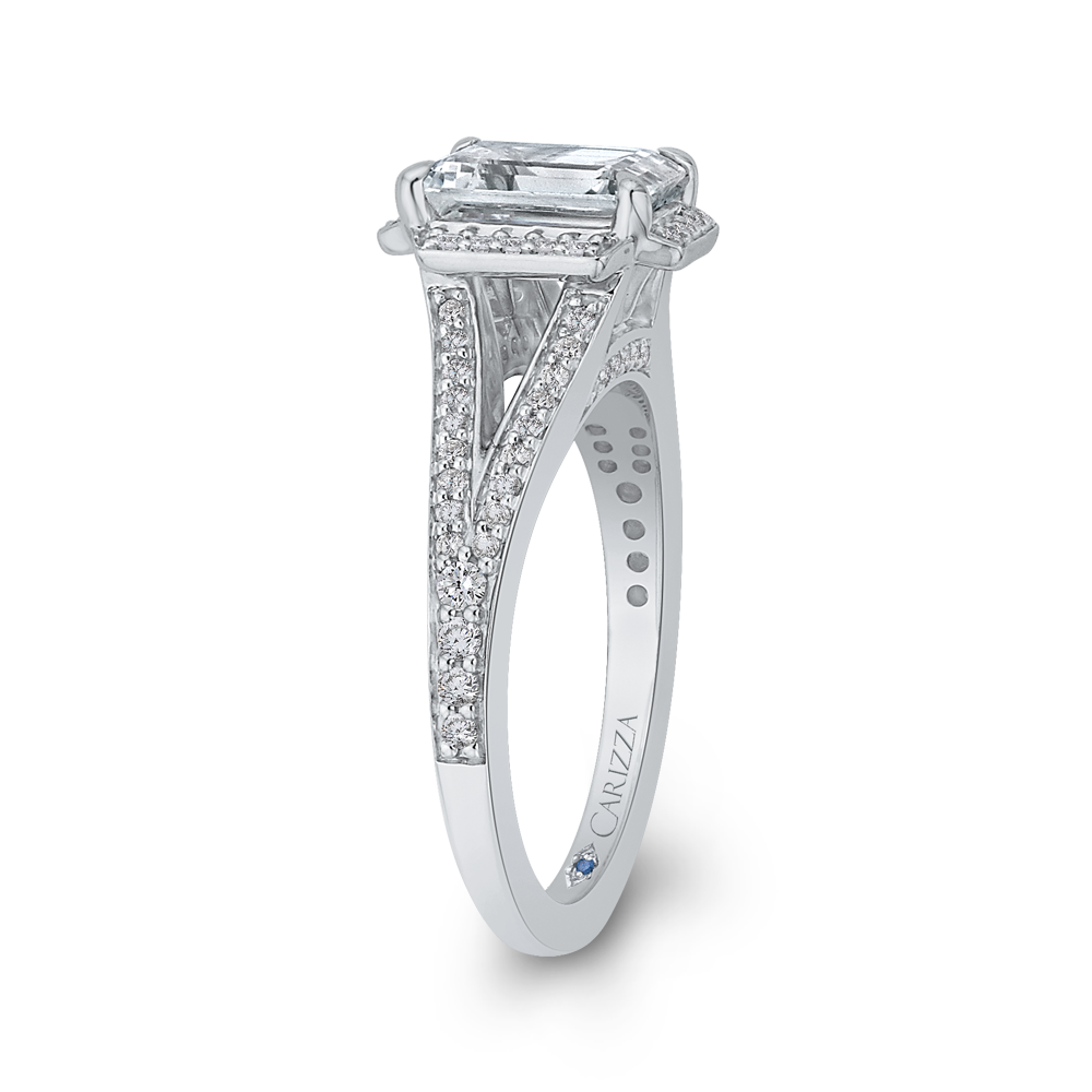 Round Diamond Wedding Band in 14K White Gold