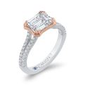 Diamond Engagement Ring in 14K Two Tone Gold (Semi-Mount)