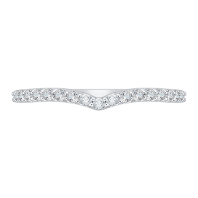 Round Diamond Wedding Band in 14K White Gold