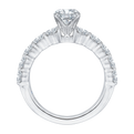 Oval Cut Diamond Engagement Ring in 14K White Gold (Semi-Mount)