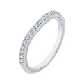 Round Diamond Half-Eternity Wedding Band in 14K White Gold