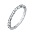 Round Diamond Wedding Band in 14K White Gold