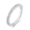 Round Diamond Half-Eternity Wedding Band in 14K White Gold