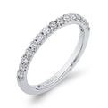 Round Diamond Half-Eternity Wedding Band in 14K White Gold