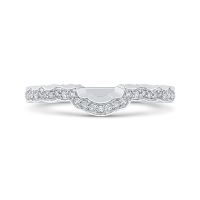 Round Diamond Wedding Band in 14K White Gold