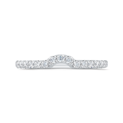 Round Diamond Wedding Band in 14K White Gold