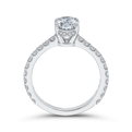 Oval Cut Diamond Engagement Ring in 14K White Gold (Semi-Mount)