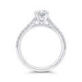 Oval Cut Diamond Classic Engagement Ring in 14K White Gold (Semi-Mount)