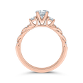 Diamond Engagement Ring in 14K Rose Gold (Semi-Mount)