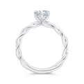 Solitaire Engagement Ring in 14K White Gold (Semi-Mount)