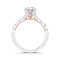 Diamond Engagement Ring in 14K Two Tone Gold (Semi-Mount)