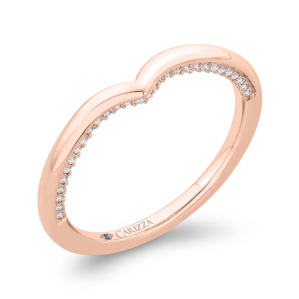 Diamond Wedding Band in 14K Rose Gold