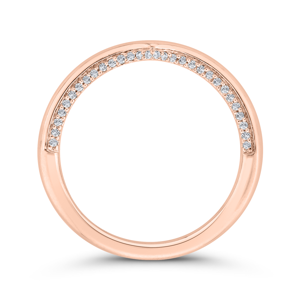 Diamond Wedding Band in 14K Rose Gold