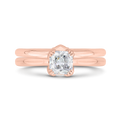 Princess Cut Diamond Engagement Ring in 14K Rose Gold (Semi-Mount)