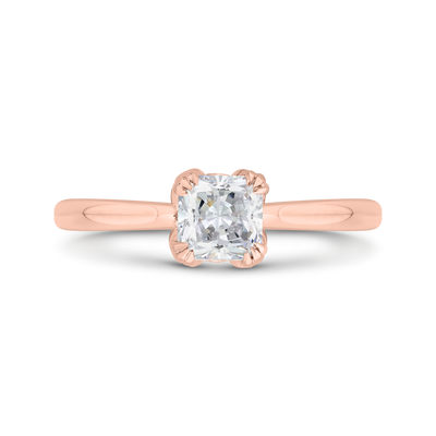 Princess Cut Diamond Engagement Ring in 14K Rose Gold (Semi-Mount)