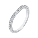 Round Diamond Half-Eternity Wedding Band in 14K White Gold