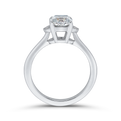 Cushion Cut Diamond Classic Engagement Ring in 14K White Gold (Semi-Mount)