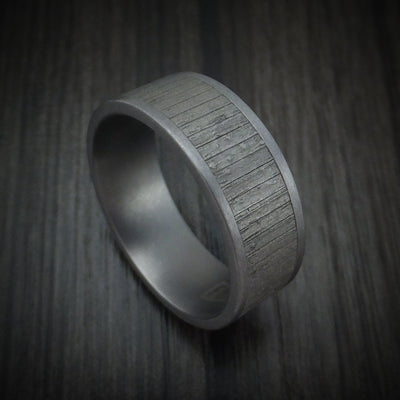 Tantalum Textured Band Custom Made Men's Ring