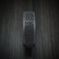 Darkened Tantalum Marble Design Band Custom Made Men's Ring