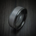 Tantalum and Black Titanium Band Custom Made Men's Ring