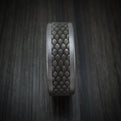 Tantalum and Dragon Scale Textured 14K White Gold Men's Ring