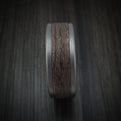 Tantalum and Wood Knot Textured 14K Rose Gold Men's Ring