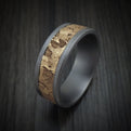 Tantalum and Textured 14K Yellow Gold Men's Ring