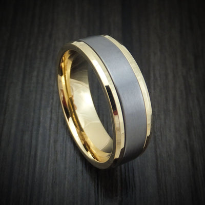 14K Yellow Gold and Tantalum Men's Ring