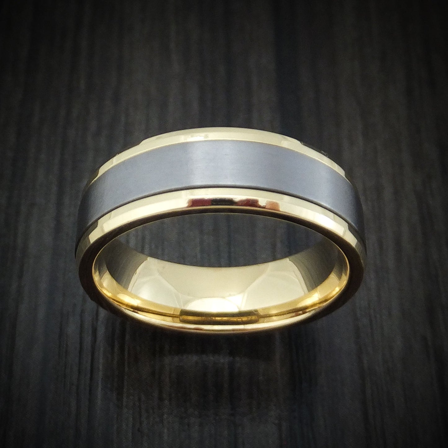 14K Yellow Gold and Tantalum Men's Ring