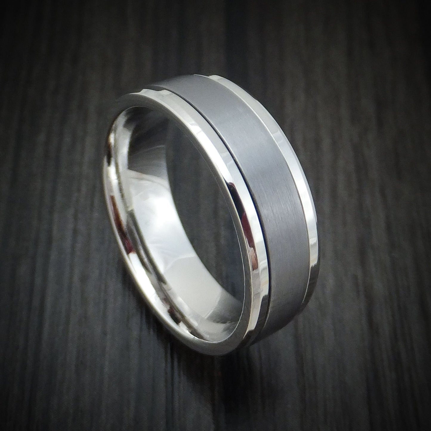 14K White Gold and Tantalum Men's Ring