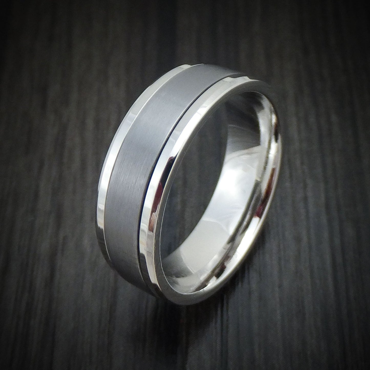 14K White Gold and Tantalum Men's Ring